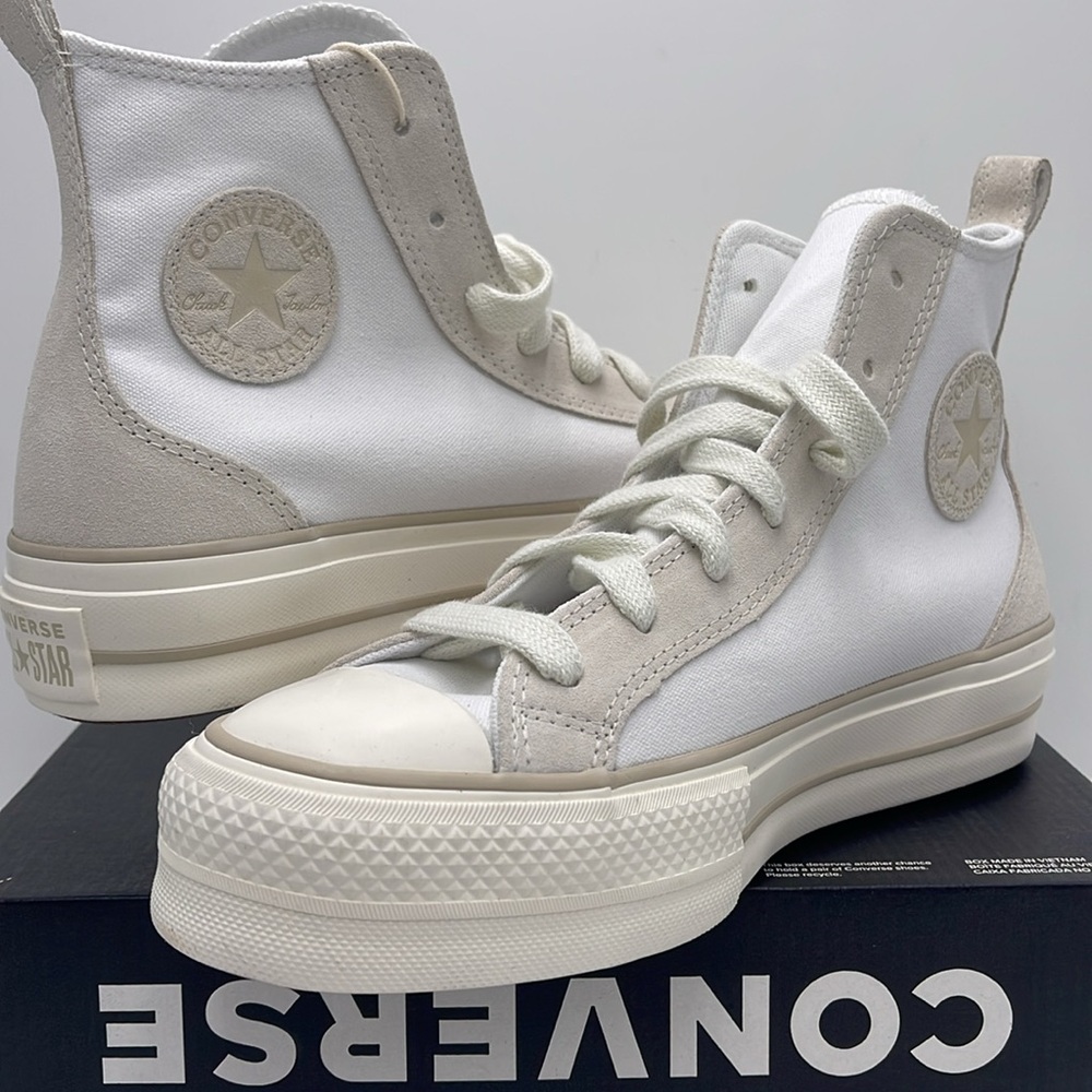 Converse WMNS CTAS LIFT HI
WHITE/VAPOROUS GRAY/LIGHT GOLD A09774C Platforms Snkr - Picture 8 of 16